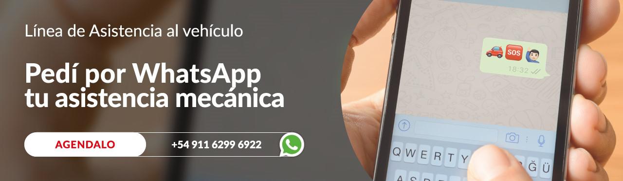 Whatsapp para solicitar asistencia a tu vehículo